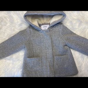 Old Navy Grey Coat- Baby/Toddler Girl Size 12 -18M